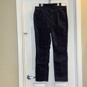 Talbots Velveteen Straight Leg Pants Size 10P Gray